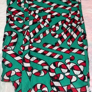 LULAROE Candy cane TC Leggings